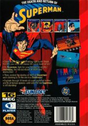 back image for The Death and Return of Superman (USA Version)